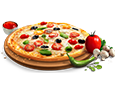 Round pizza
